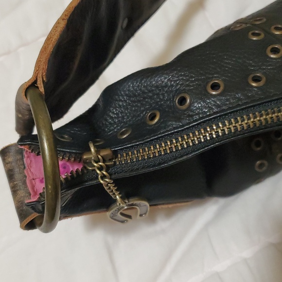 Betsey Johnson Black Studded Hobo Bag - Picture 14 of 16